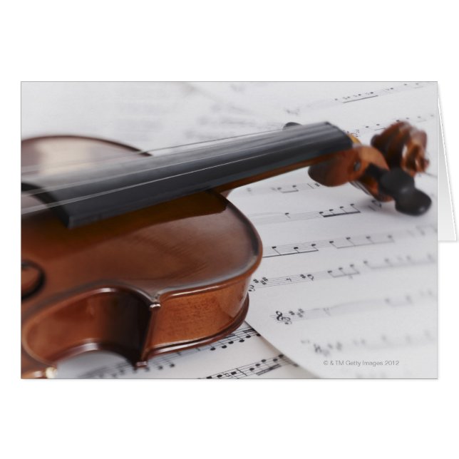 Musique violon et feuille (Devant horizontal)