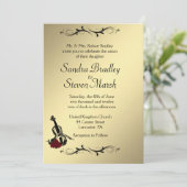 Musique violon Faire-part de mariage 5 po x 7 po (Debout devant)