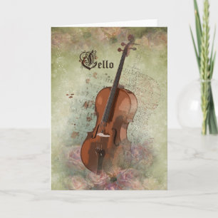 Musique VIOLONCELLE - Carte de vœux