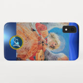 MUSISCH ANGEL, blauw Sapphire Monogram Case-Mate iPhone Case (Achterkant (horizontaal))