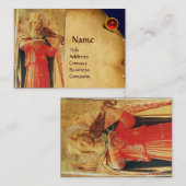 MUSISCH ANGEL IN RODE EN GOUD VISITEKAARTJE (Voorkant / Achterkant)