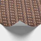 MUSISCHE CAT, bruin en wit Cadeaupapier (Hoek)