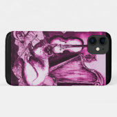 MUSISCHE CAT, Roze Violet en wit Case-Mate iPhone Case (Achterkant (horizontaal))