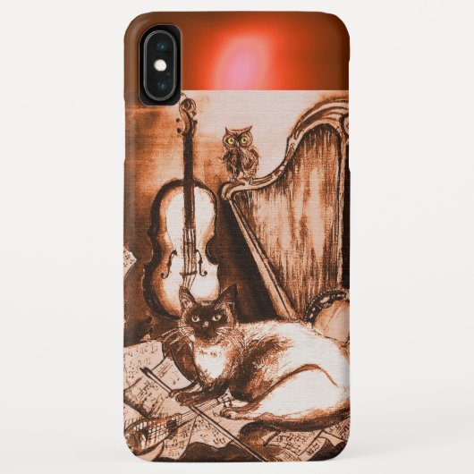 MUSISCHE KAT MET EIGEN GROND IN BROEIENDE SEPIA GE Case-Mate iPhone CASE (Achterkant)