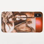 MUSISCHE KAT MET EIGEN GROND IN BROEIENDE SEPIA GE Case-Mate iPhone CASE (Achterkant (horizontaal))