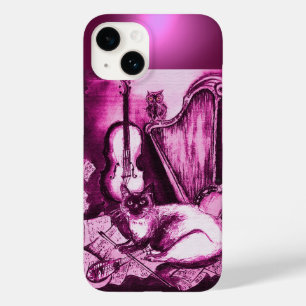 MUSISCHE KAT MET OWL IN PINK PAARS GEM Case-Mate iPhone 14 HOESJE