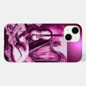 MUSISCHE KAT MET OWL IN PINK PAARS GEM Case-Mate iPhone CASE (Achterkant (horizontaal))