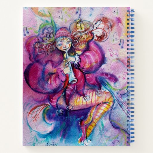 MUSISCHE PINK GESLOTEN MET OWL NOTITIEBOEK (Achterkant)