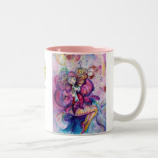 MUSISCHE PINK GESLOTEN TWEEKLEURIGE KOFFIEMOK (Rechts)