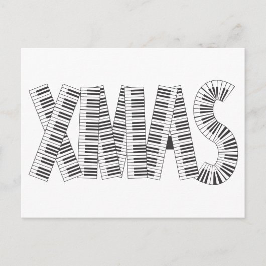 MUSISCHE XMAS FEESTDAGENKAART (Voorkant)