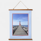 MUSKEGON LIGHTHOUSE, MICHIGAN HANGEND WANDKLEED (Voorkant)