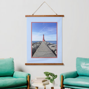 MUSKEGON LIGHTHOUSE, MICHIGAN HANGEND WANDKLEED