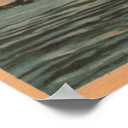 Muskegon, MI - Uitzicht van Milwaukee Clipper Poster (Hoek)