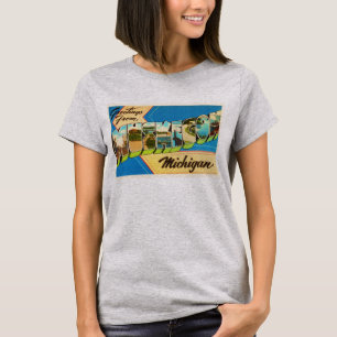 Muskegon Michigan MI Old Vintage Travel Souvenir T-shirt