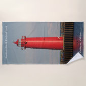 Muskegon South Pierhead Lichte badhanddoek (Voorkant)