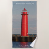 Muskegon South Pierhead Lichte badhanddoek (Voorkant)