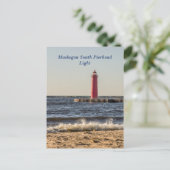 Muskegon South Pierhead Light Briefkaart (Staand voorkant)