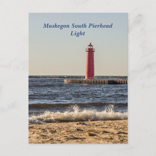 Muskegon South Pierhead Light Briefkaart (Voorkant)