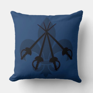 Musketeer Swords Blue Kussen