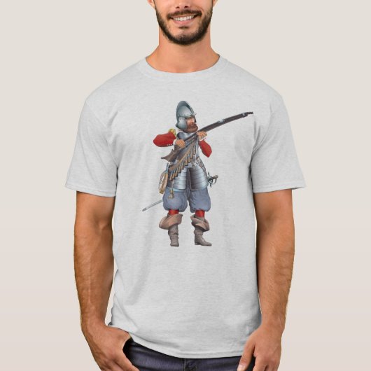 Musketeer uit de 17e eeuw t-shirt (Voorkant)