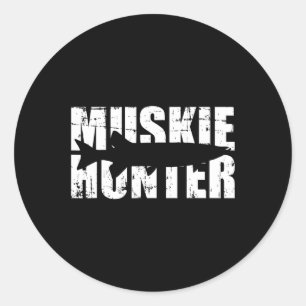 Muskie Hunter Viste Ronde Sticker