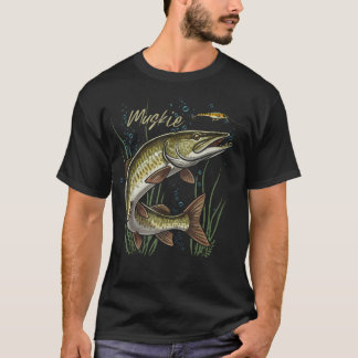 Muskie vissen Muskellunge Musky Visser T-shirt