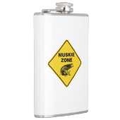 Muskie Vissen Zone Sign. Heupfles (Rechts)