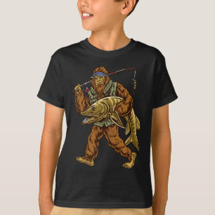 Muskie Vist Bigfoot Musky Hunting Fishermen 1 T-shirt