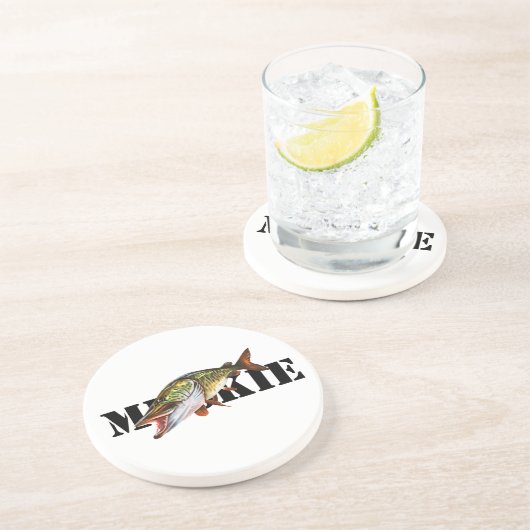 Muskie Zandsteen Onderzetter (Zijkant)