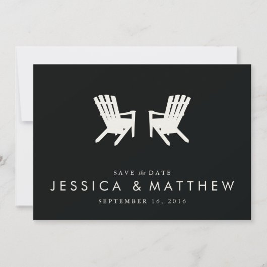 Muskoka Chairs Save the Date // Black (Voorkant)