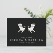 Muskoka Chairs Save the Date // Black (Staand voorkant)