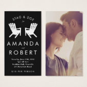 Muskoka Chaise Stag et Doe Ticket, noir (Devant & derrière)