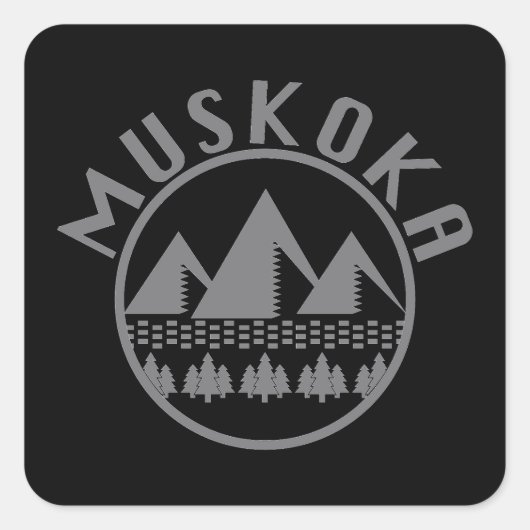 Muskoka Design - Stickers Carrés (Devant)