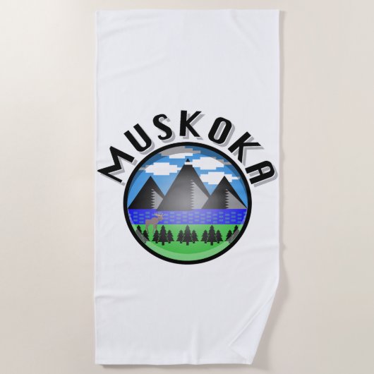 Muskoka Design (Version 2) - Serviette de plage (Devant)