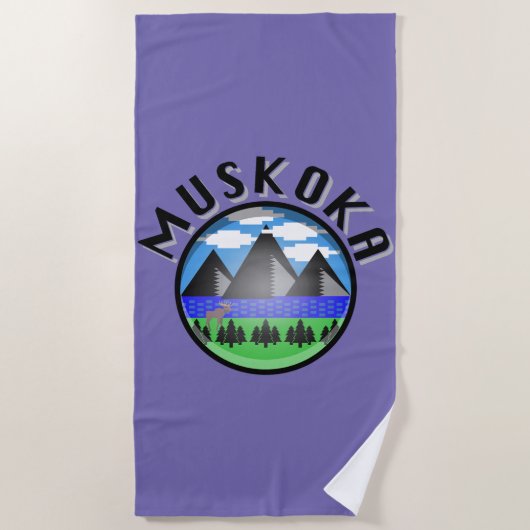 Muskoka Design (Version 2) - Serviette de plage (Devant)