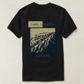 Muskoka-meer in Ontario Canada, Retrostijl T-shirt (Design voorkant)