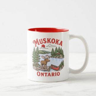 Muskoka Meer Ontario Canada Tweekleurige Koffiemok