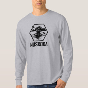 Muskoka Ontario Kayaker - Basic T-shirt met lange