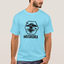 Muskoka Ontario Kayaker - Mannen basic T-shirt