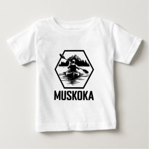 Muskoka Ontario Kayaker - T-shirt Baby Fine Jersey