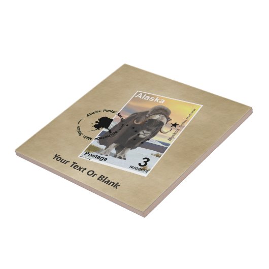 Muskox - Alaska Postage Tegeltje (Zijkant)