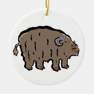 muskox keramisch ornament