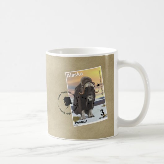 Muskox Stamp Souvenir Koffiemok (Rechts)