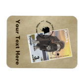Muskox Stamp Souvenir Magneet (Horizontaal)