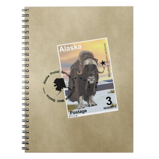 Muskox Stamp Souvenir Notitieboek (Voorkant)
