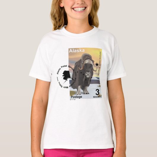 Muskox Stamp Souvenir T-shirt (Voorkant)
