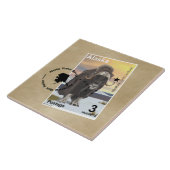 Muskox Stamp Souvenir Tegeltje (Zijkant)