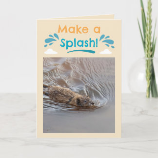 Muskrat Folded Birthday Card Kaart