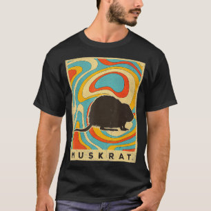  Muskrat Lover Animal Retro Style T-shirt
