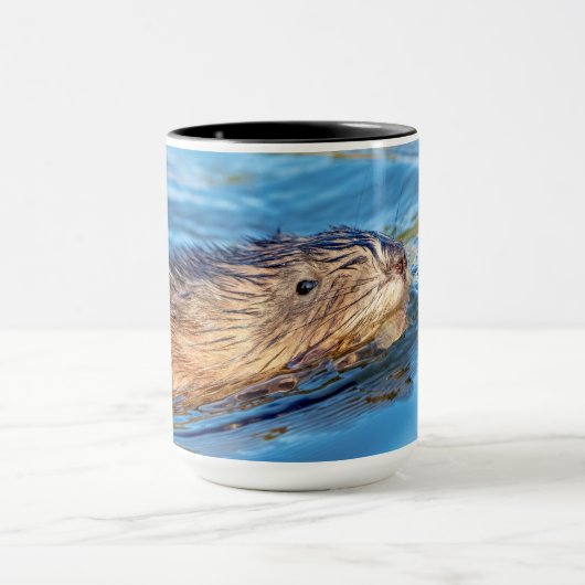 Muskrat op Vassar Boerderijen Ecological Preserve Mok (Midden)